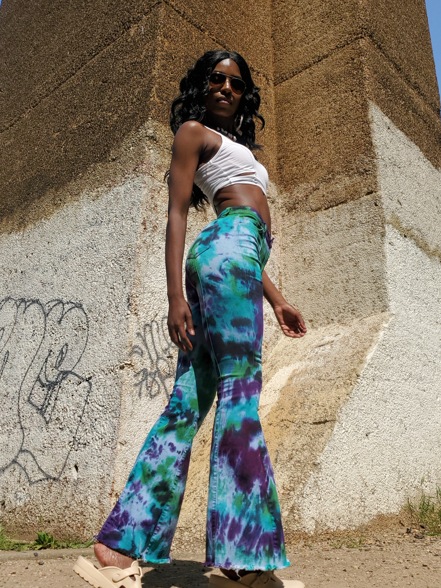 Tie dye bell bottom best sale pants