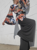Earthy Tie Dye Bell Sleeve Tunic