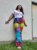 Curvy Rainbow Tie Dye Bellbottoms Jeans
