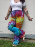 Curvy Rainbow Tie Dye Bellbottoms Jeans
