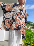 hand dyed boxy linen top with pockets