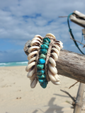 beach photo, super chunky shell bracelet