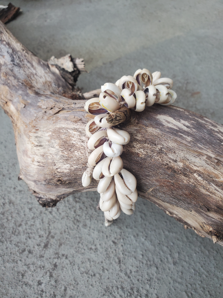 Boho Puka Cowrie Anklet, Seashell Ankle Bracelet, Shell Anklet Bracelet Adjustable Length, Beach