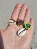 showing the back of the earrings, also the size, ratio - dangle, long style