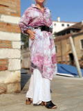 worn with a belt, white loose linen pants