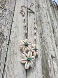 Cowrie Shells FLOWER Cluster Necklace