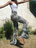 tall inseam yoga pants with extra long side fringes