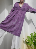 hand dyed with an uneven result - "distressed"