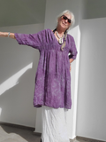 Distressed Dusty Purple Linen Dress or Tunic