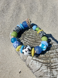 a big black  white focal bead in the center