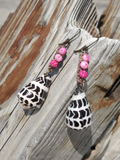 Hebrew cone shell earrings, dangle style