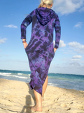 MIDNIGHT Hooded Dress with Pockets, S-4XL