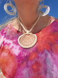 worn with a bright ice dye kaftan
