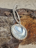 showing the back of the shell, ecru cord