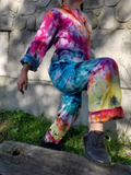 RAINBOW GALAXY Tie Dye Utility Suit
