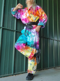 RAINBOW GALAXY Tie Dye Utility Suit