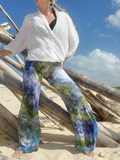 wide leg palazzo pants in ice dye