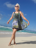 Ice Dye Island Tunic with Celtic Print