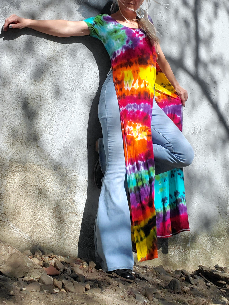 RAINBOW GALAXY High Side Slit Tunic or Dress vacationwardrobe.com RAINBOW GALAXY High Side Slit Tunic or Dress vacationwardrobe.com