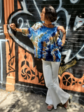 a style shot with white jeans