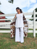 Earthy Pastels Long Duster