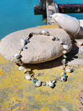 dainty shells and amazonite beads choker