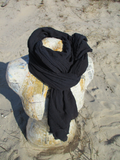 Hand Dyed Black Gauze Scarf
