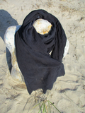 Hand Dyed Black Gauze Scarf