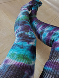 Thigh High Socks in Tie Dye - Northern Lights