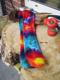 Roller Derby Skater Socks, Bright Rainbow Tie Dye