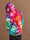 a back shot, showing all the vibrant rainbow colors