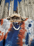 Short Beach Kaftan in Earthy Colors