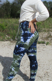 a side view, hand dyed