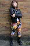 colorful earthy tie dye leggings