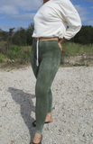 hand dyed uneven sage color leggings