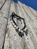 Moon Shells on Black Hemp Necklace