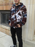 Brown & Black Tie Dye Pullover Hoodie