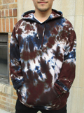 Brown & Black Tie Dye Pullover Hoodie