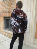 Brown & Black Tie Dye Pullover Hoodie
