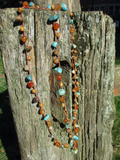 Crocheted SANTA FE Necklace, 36"