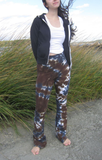 black brown tie dye yoga pants