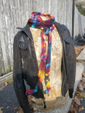 Rainbow Galaxy Extra Long Tie Dye Scarf