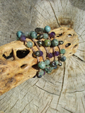 also works as a 5-times wrapped bracelet metal button-loop closure
