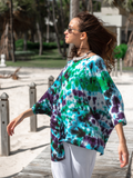 loose fit oversized tunic top in tie dye