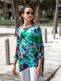 green-aqua-purple with a bit of a black tie dye