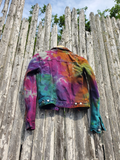 DIESEL Denim jacket in Rainbow Tie Dye