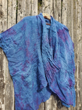 Artsy BLUE Hand Dyed Layering Top in Linen