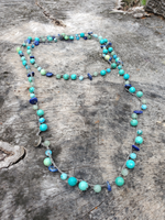 Pretty Blue-Green Long Necklace