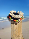 Chunky Shell Bracelet with African Beads