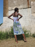 Sweet Ice Dye Linen Dress with Thin Straps